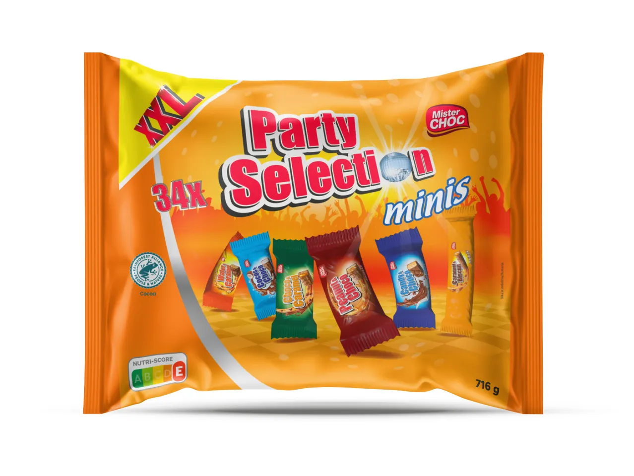 Velika vrećica Mister Choc Party Selection mini čokoladica s 34 različite okuse.