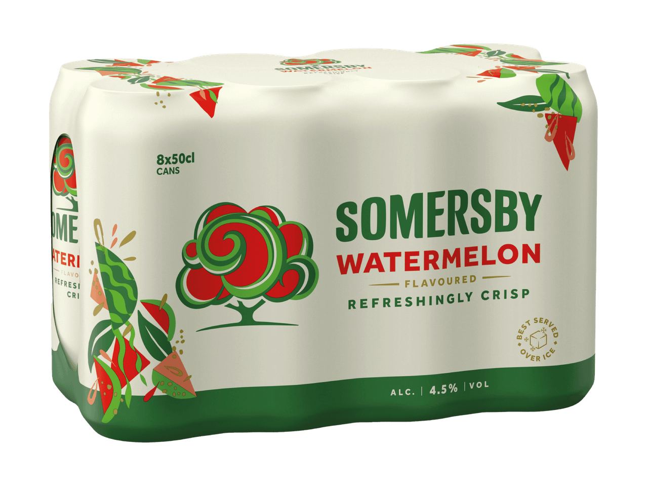 Packung mit 8 Somersby Watermelon Dosen à 50cl.