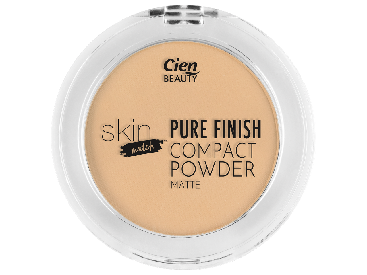 Pudră compactă Cien Beauty Skin Match Pure Finish, mată.