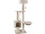 Zoofari Cat Activity Tower with multiple levels, scratching posts, a cat cave, and a hammock.