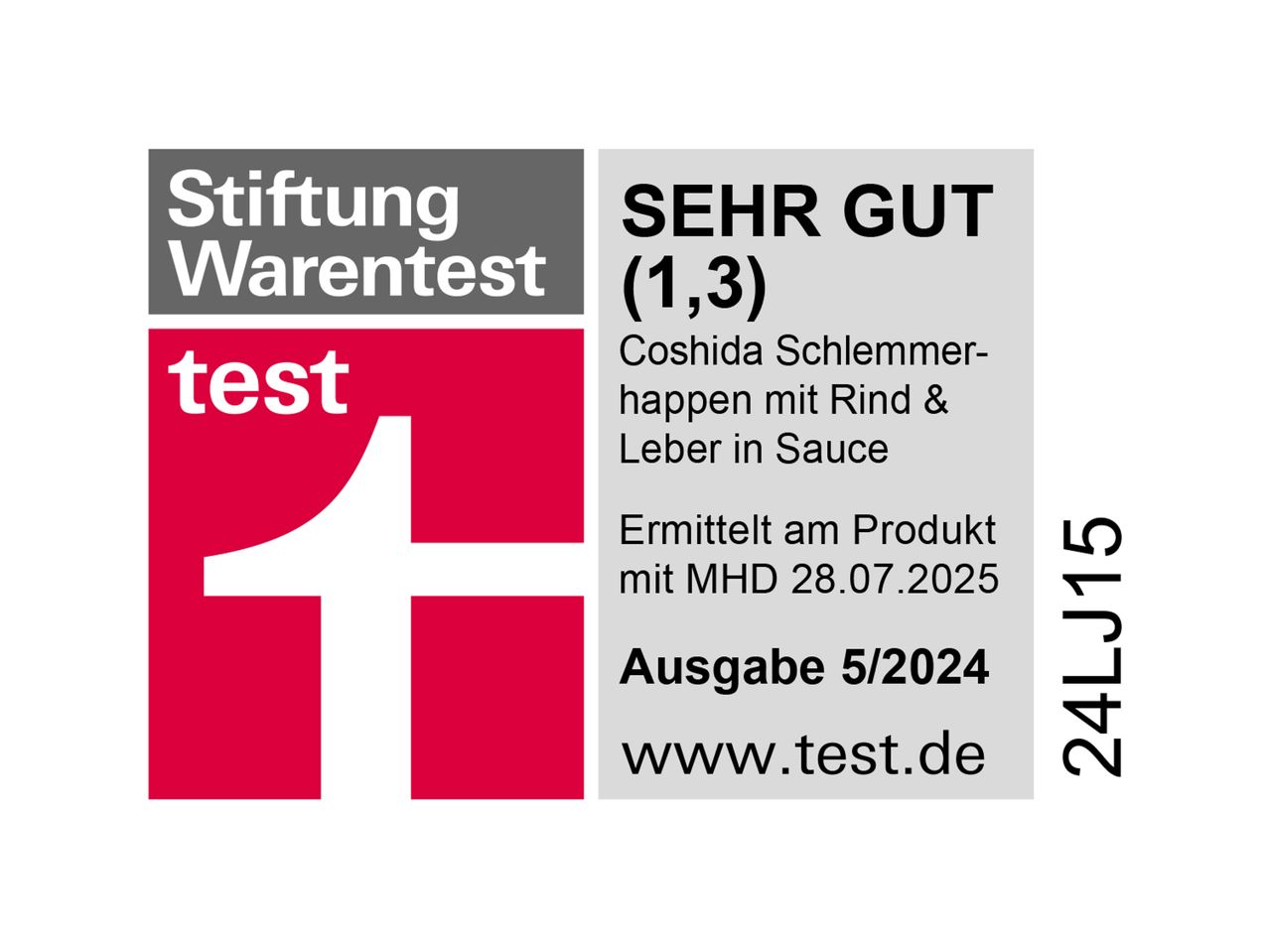 Stiftung Warentest Bewertung: Coshida Schlemmersauce, sehr gut (1,3).