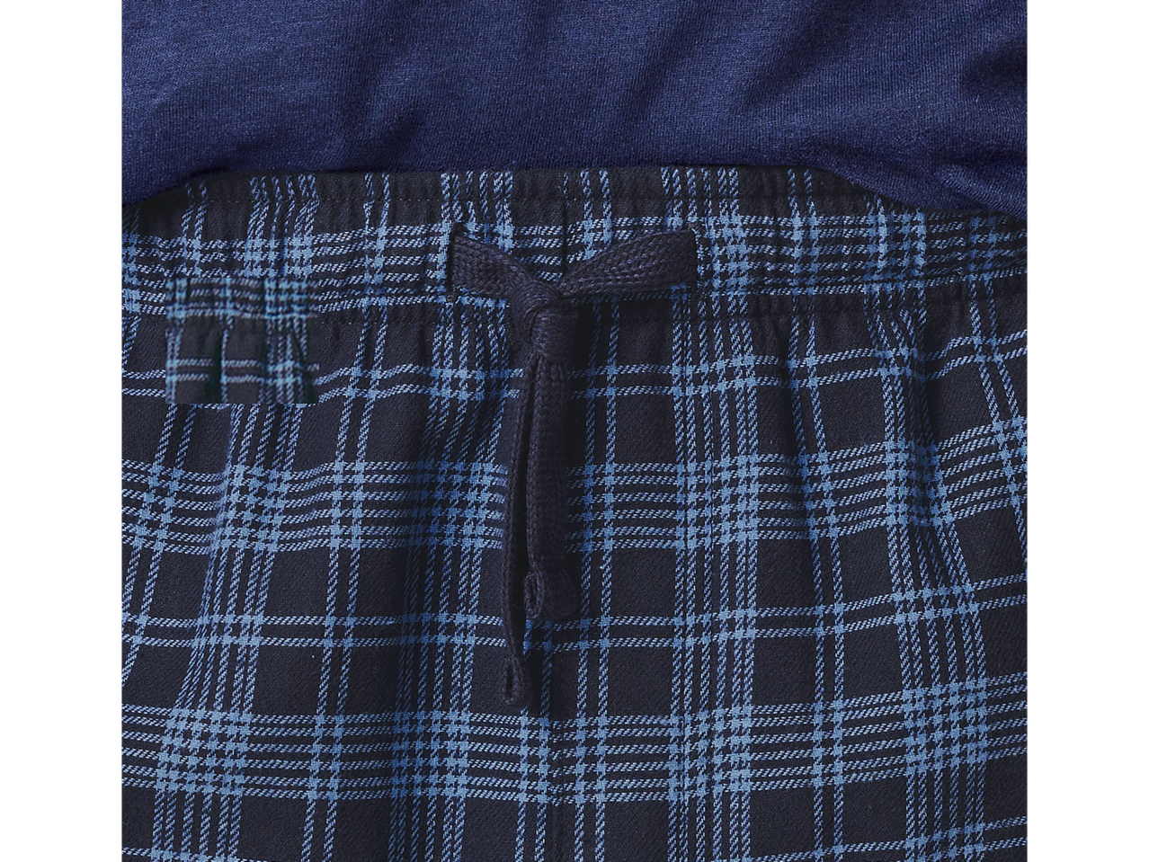 Pantaloni de pijama din flanel Esmara Men cu model carouri albastre și șnur