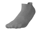 Single grey ankle sock with textured knit patterns