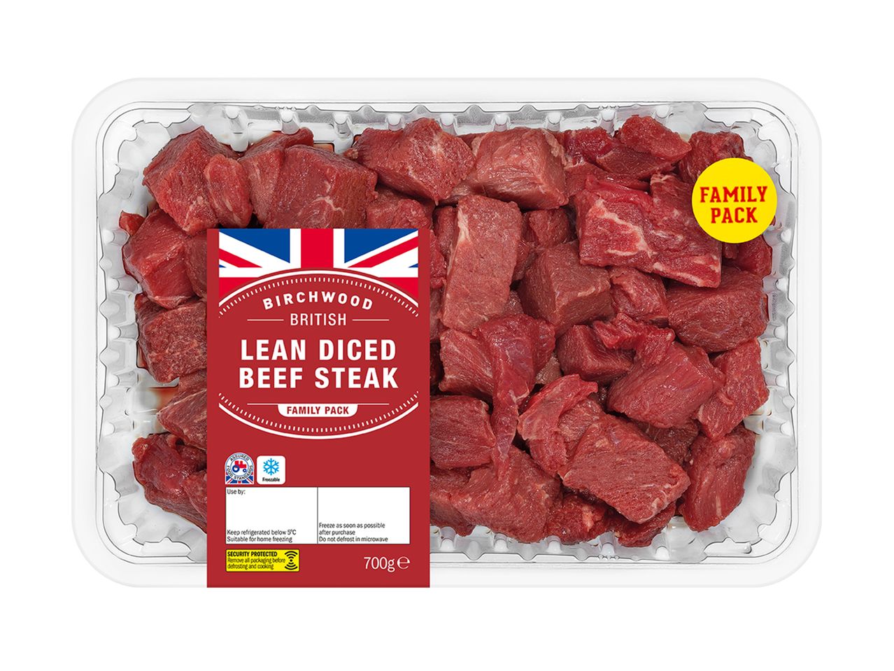 Go to full screen view: Birchwood British Lean Diced Beef Steak - Image 1