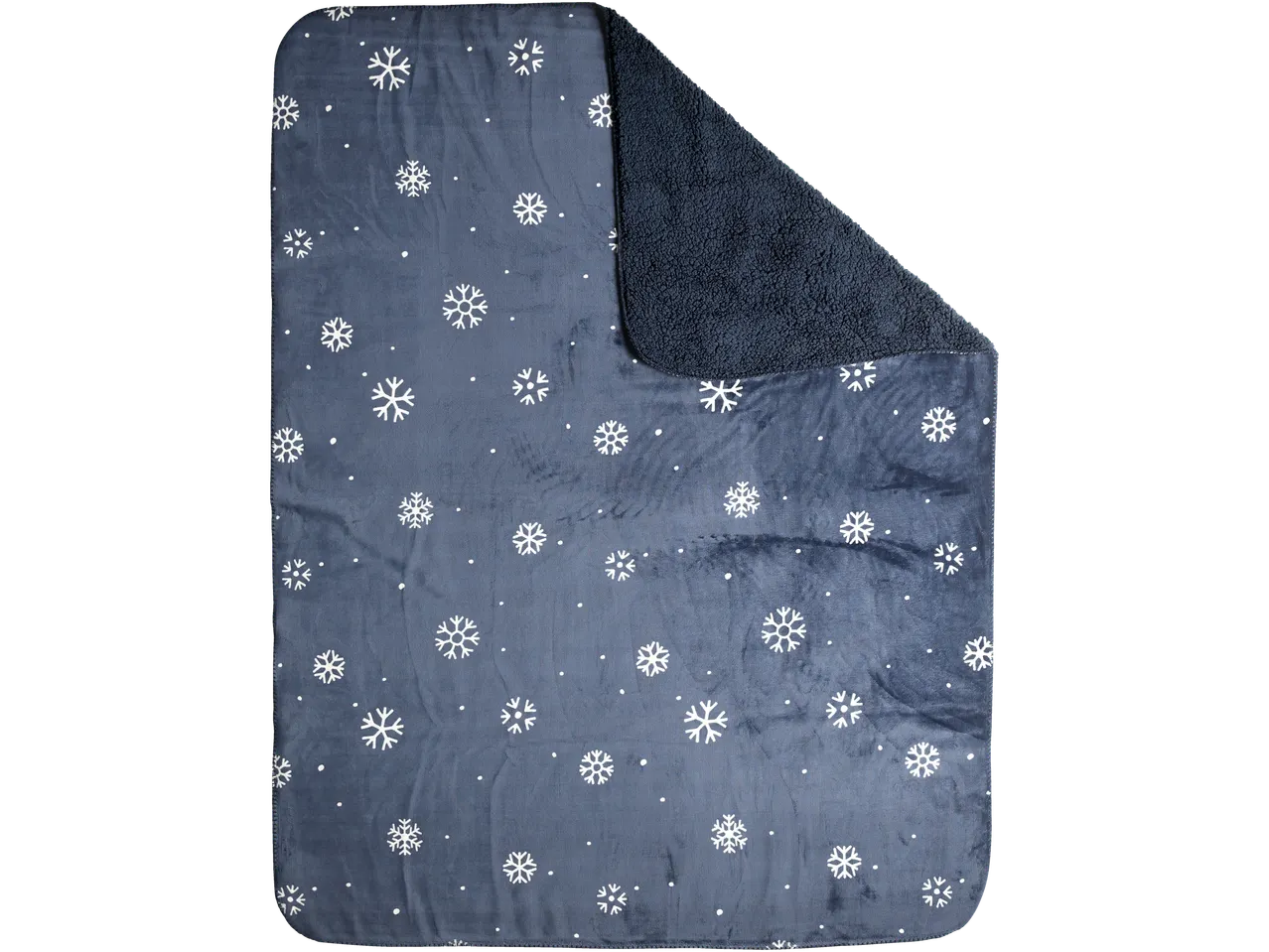 LIVARNO home Blanket with snowflake pattern and fluffy reverse side