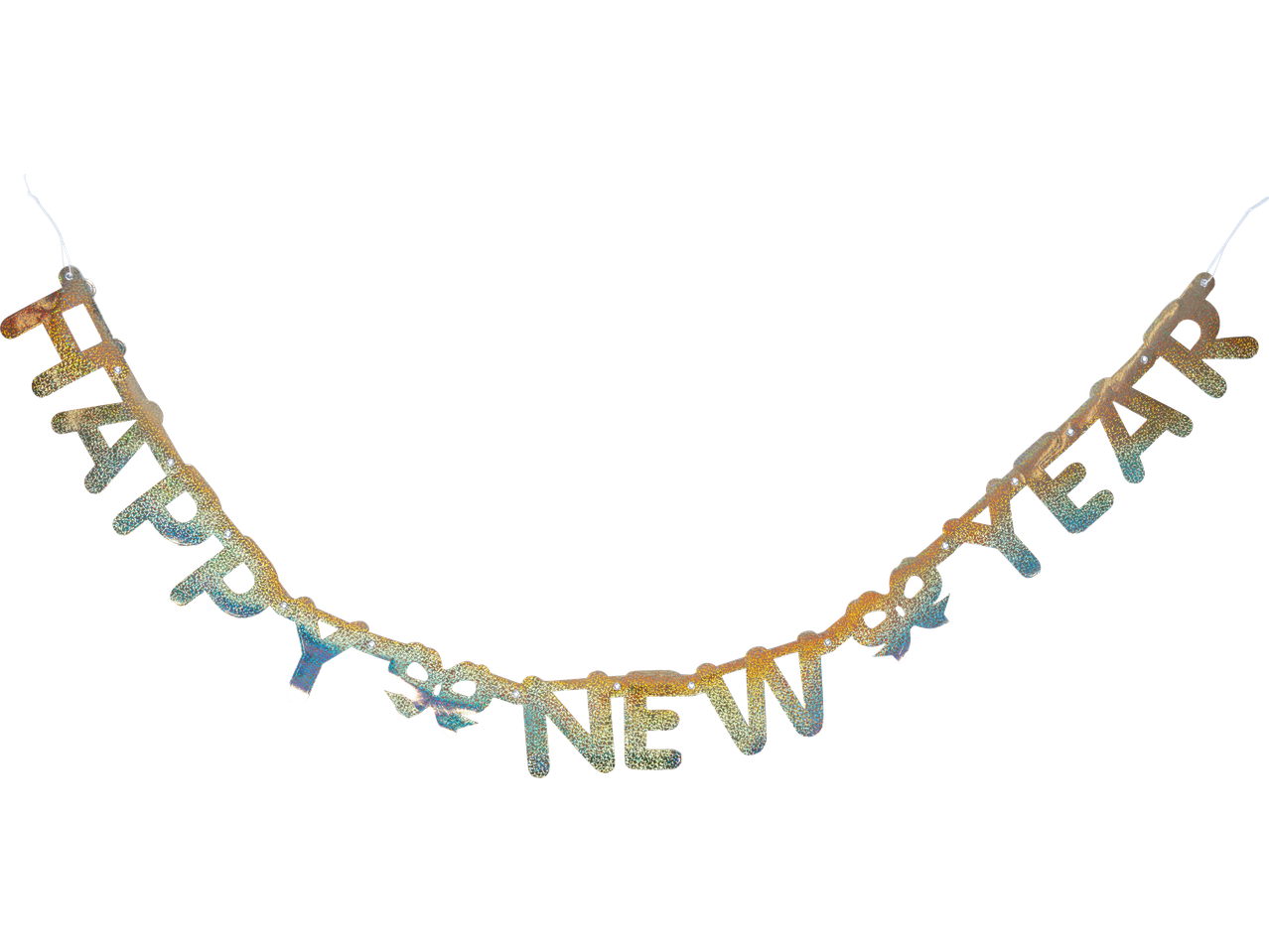 Spīdīgs 'HAPPY NEW YEAR' baneris ballīšu dekorācijām.