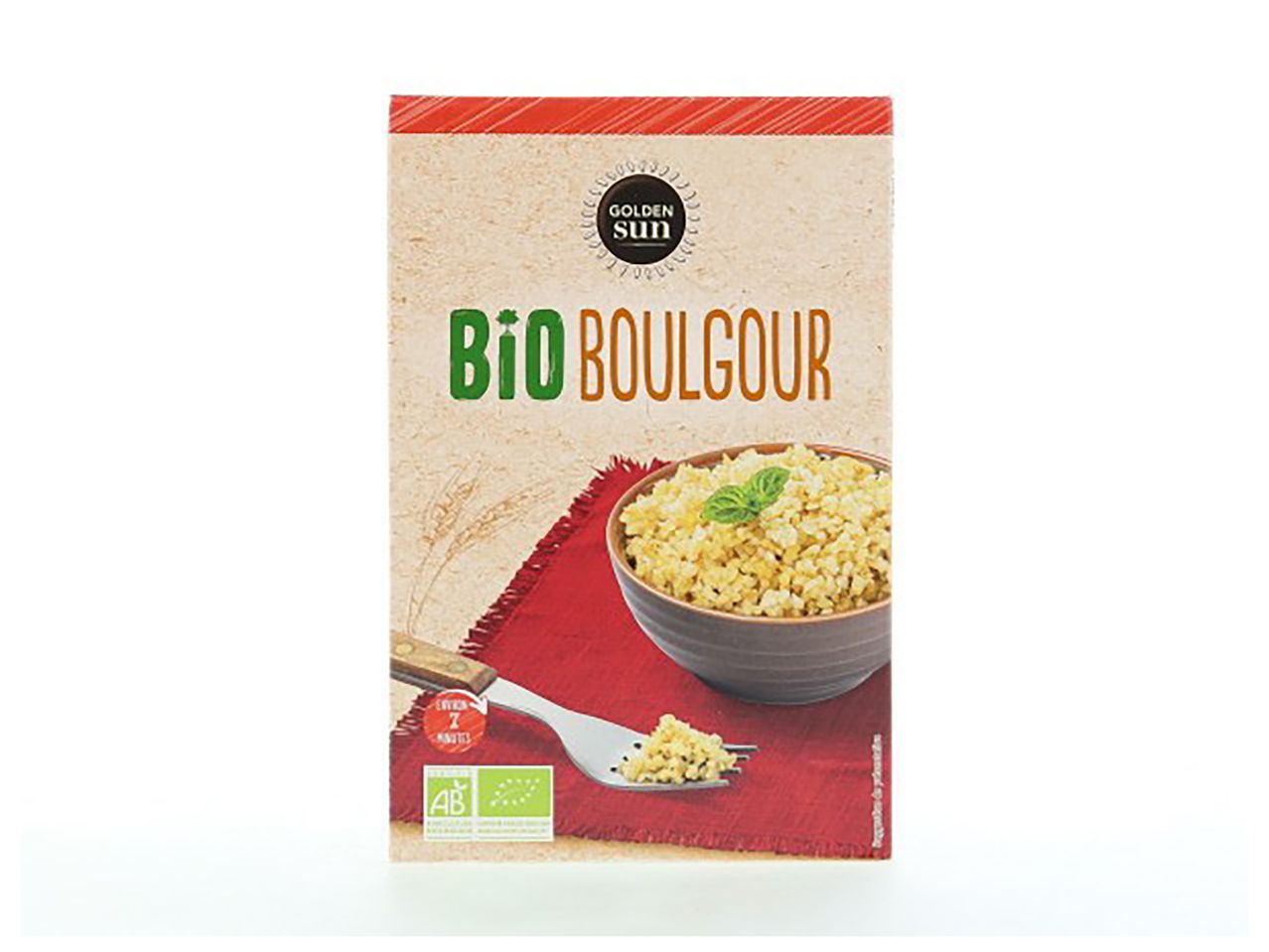 Golden Sun Bio Bulgour : paquet de boulgour bio.
