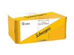 12-pack Schweppes Slimline Tonic Water cans.