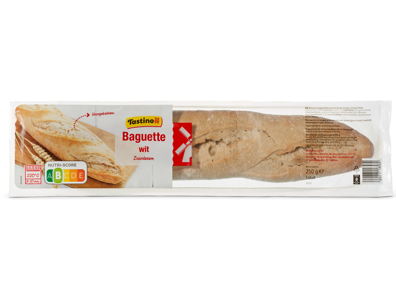 Tastino witte zuurdesem baguette, voorgebakken.