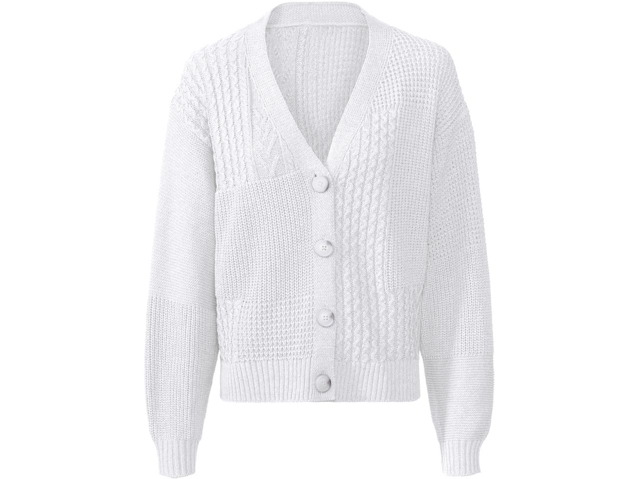 Go to full screen view: Ladies’ Chunky Knit Cardigan - Image 2