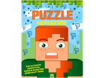Minecraft-themed puzzle book for kids, featuring a character and the title 'Puzzle Adventure'.