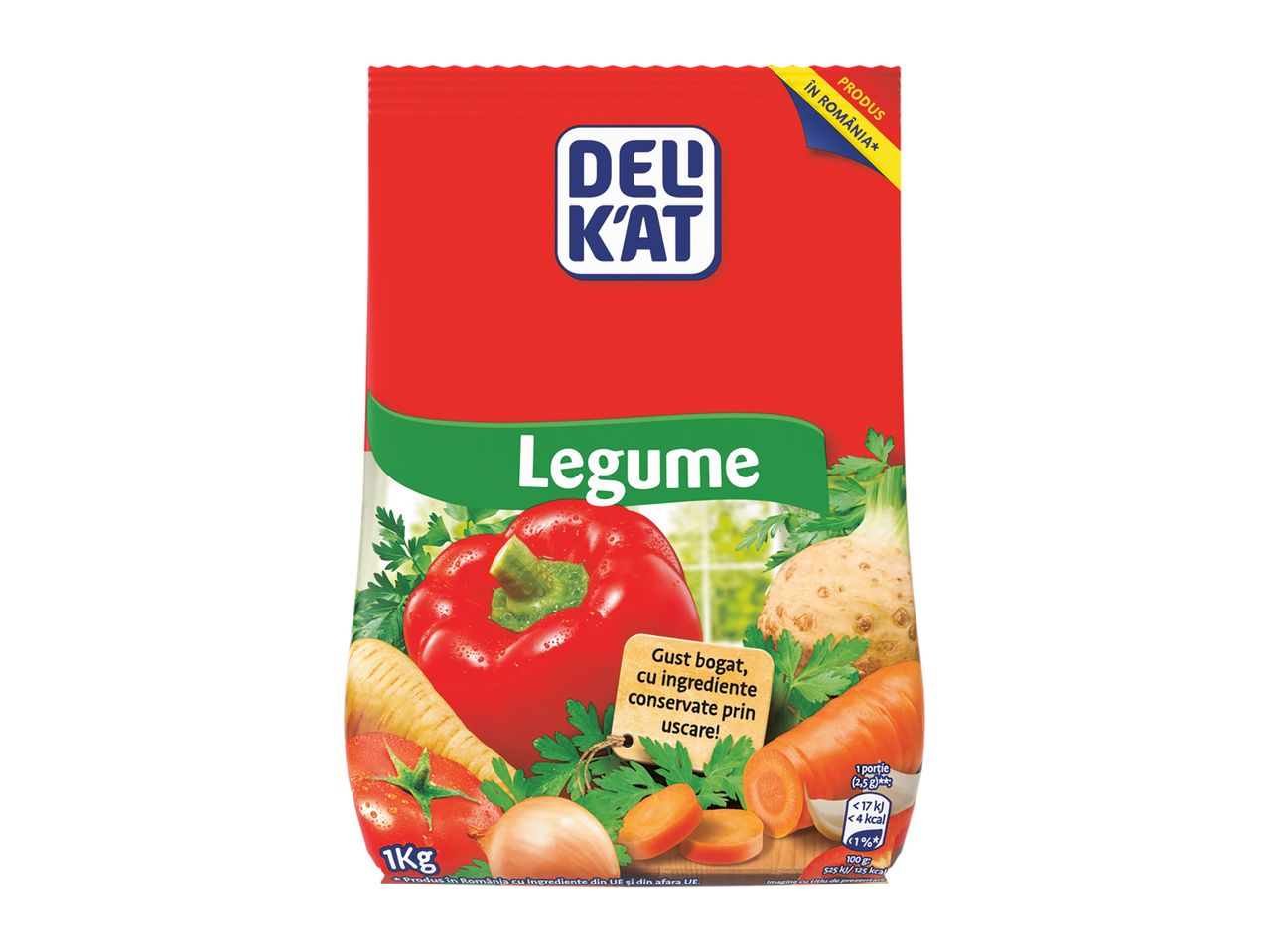 Pachet DelKat de legume uscate.
