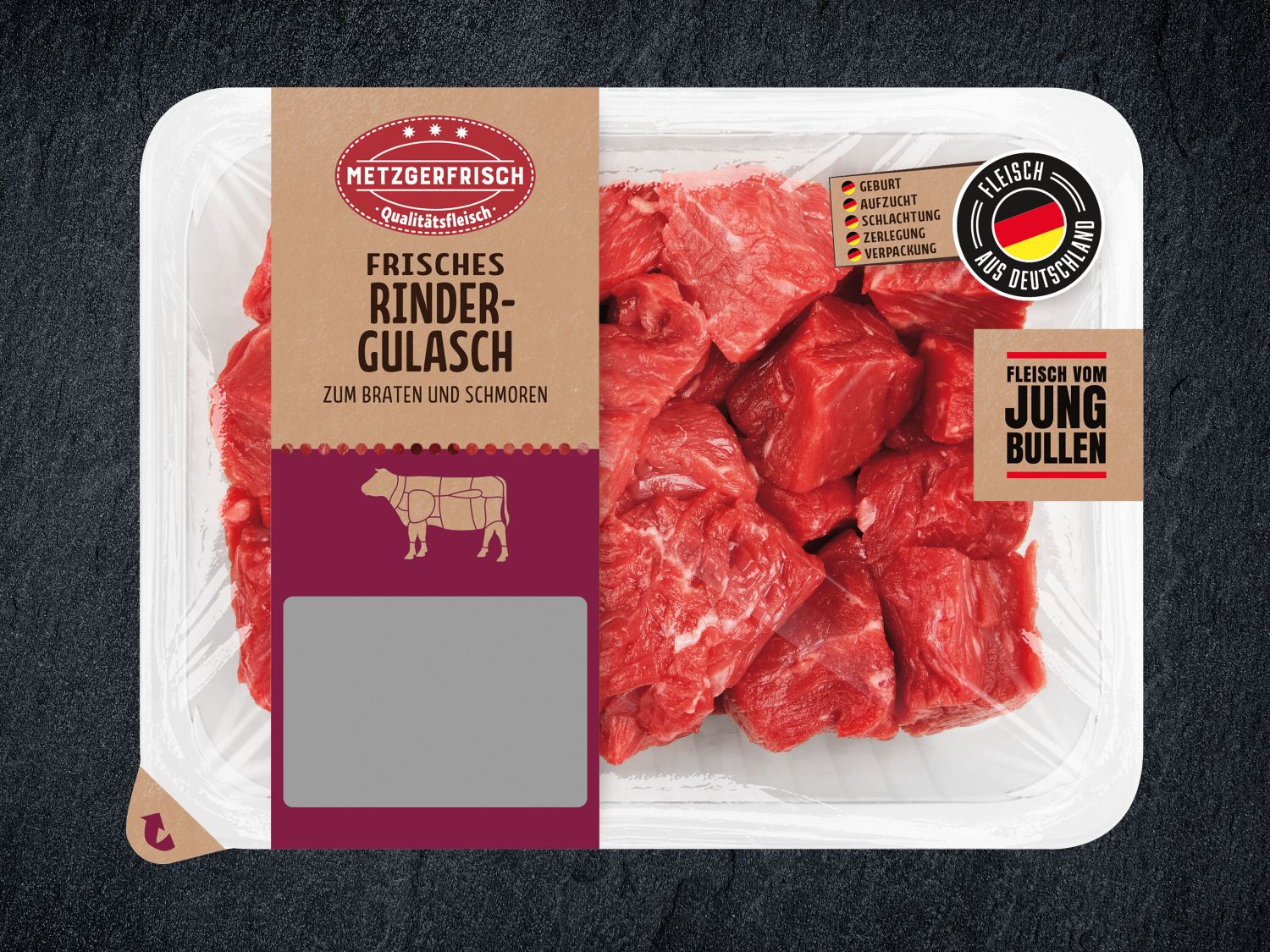 Metzgerfrisch Frisches Rinder-Gulasch | Billiger Montag