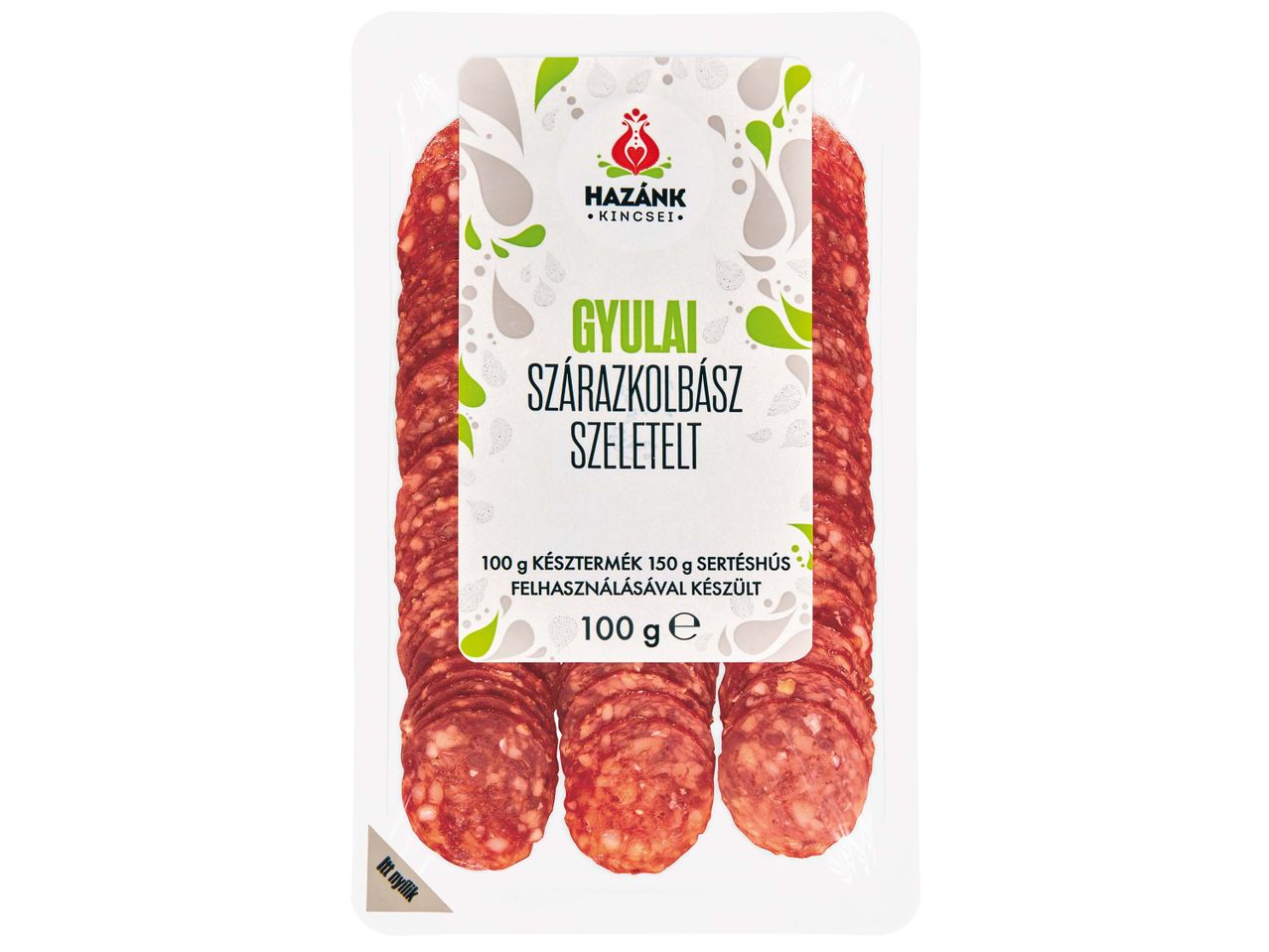 Hazánk Kincssei Gyulai szárazkolbász, szeletelt.