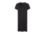 Black short-sleeved maxi t-shirt dress.