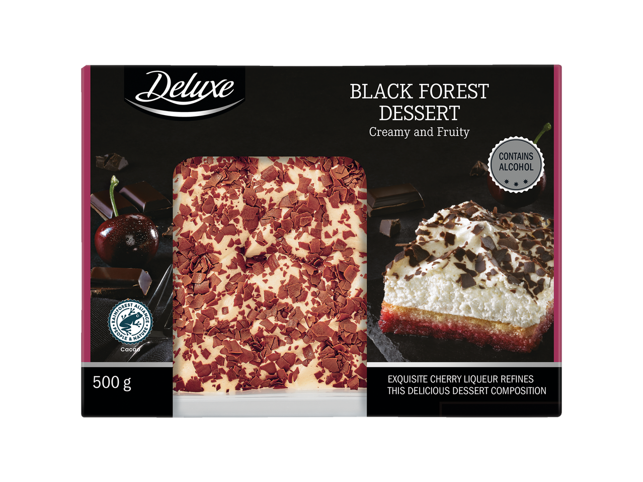 Desert Black Forest Deluxe: cremos și fructat.