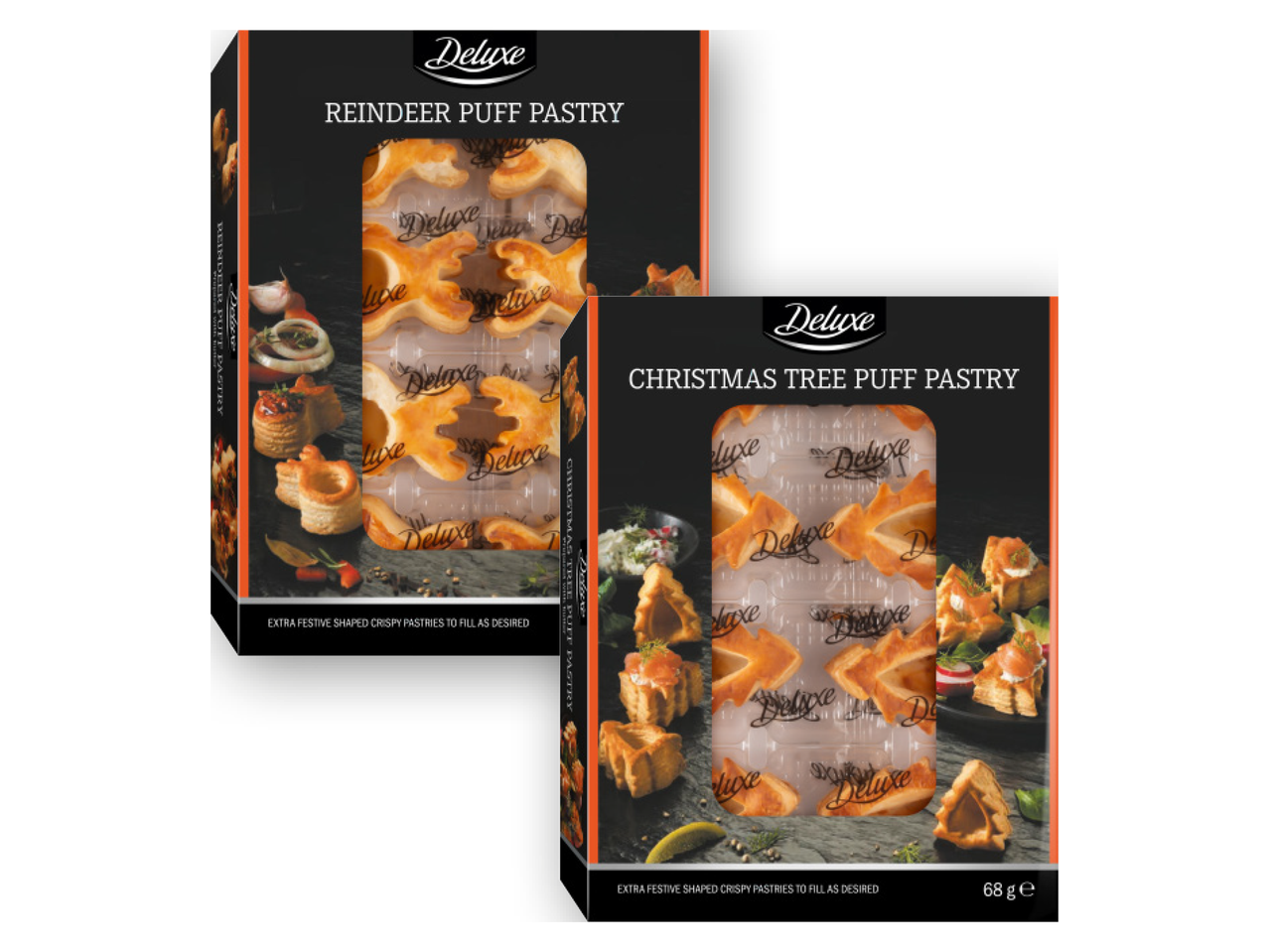 Vol-au-vent a forma di alberello o renna