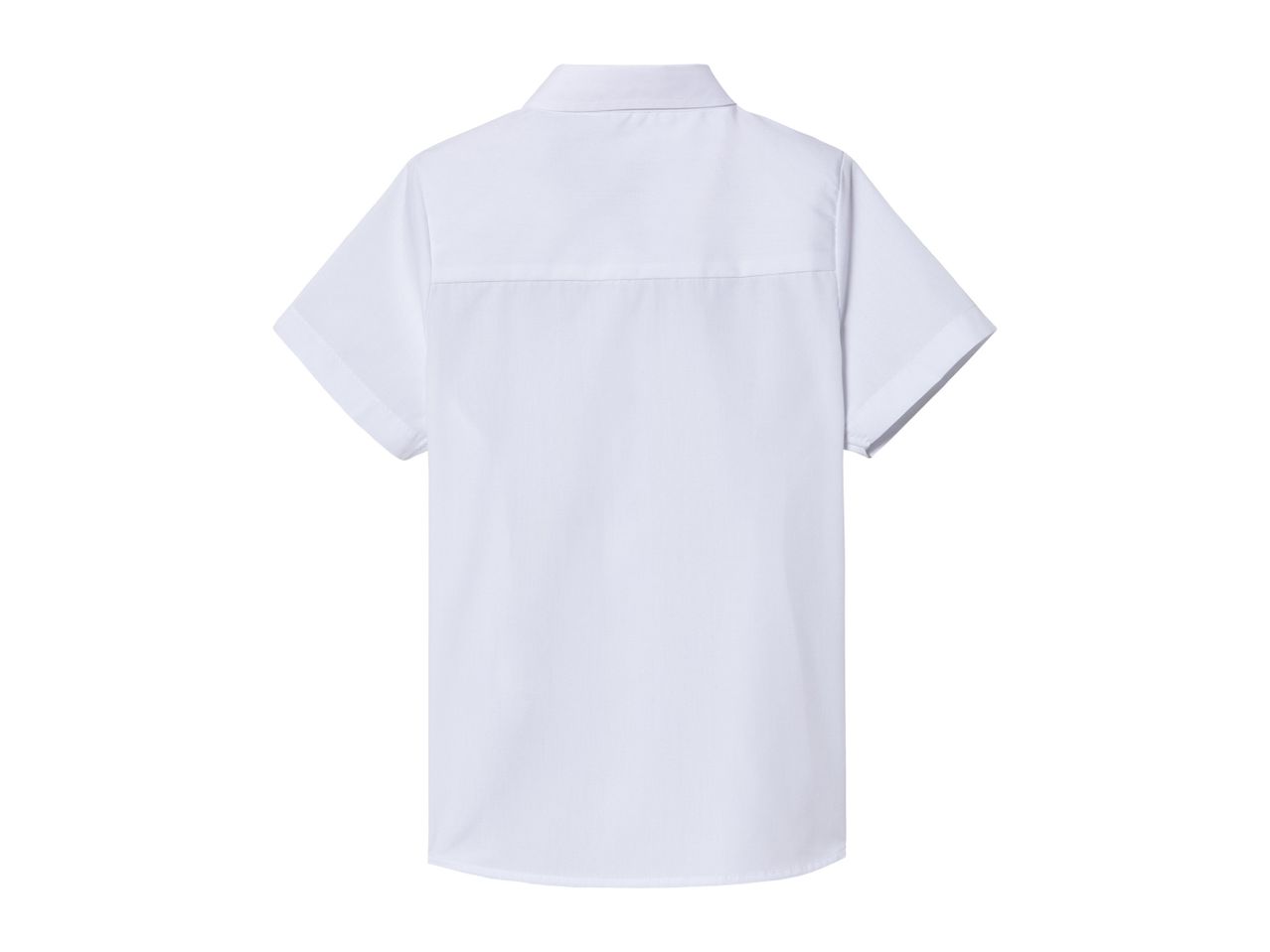 White men's short-sleeve shirt.
