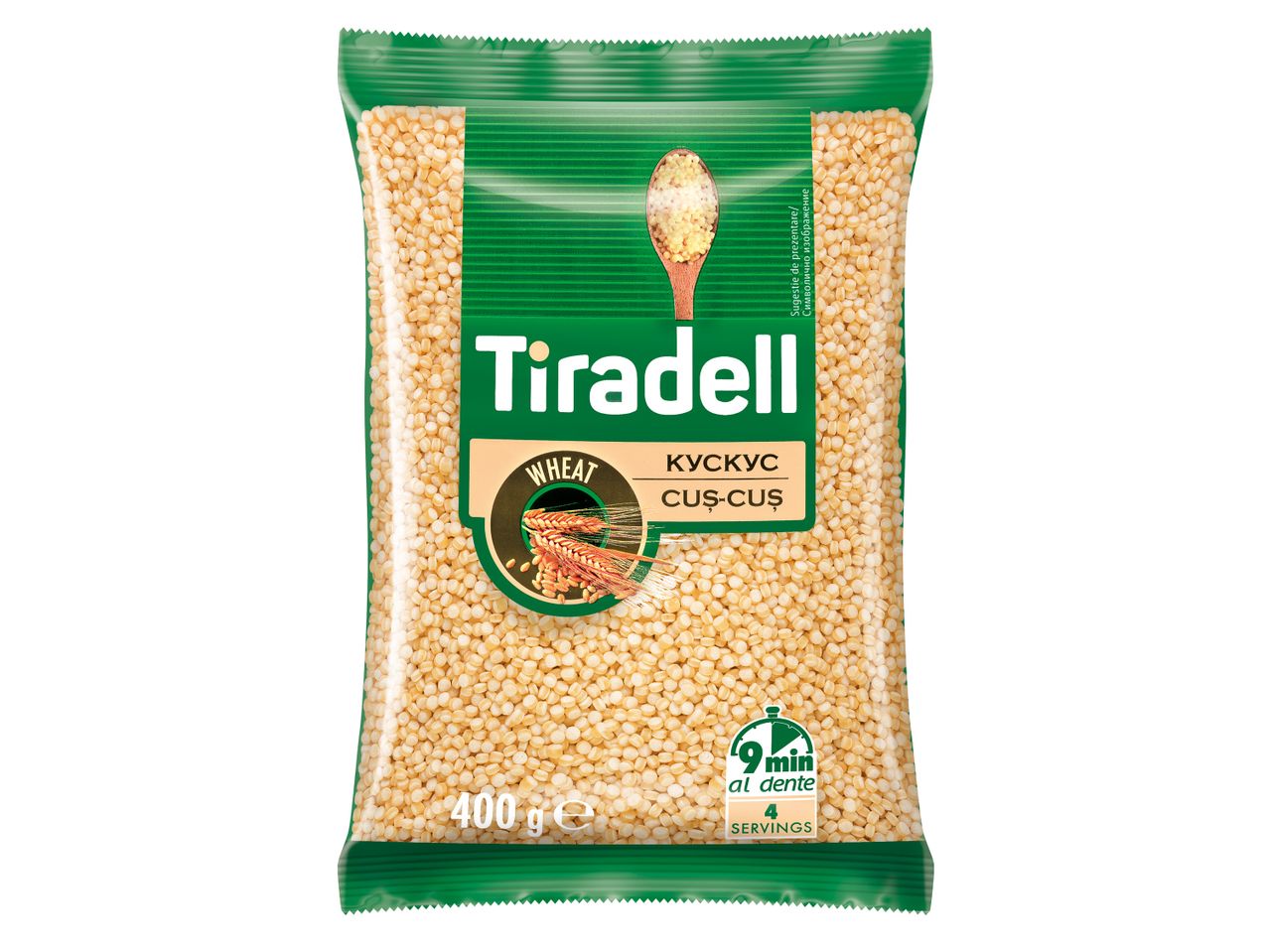 Пакет кускус Tiradell, 400 g/опаковка.