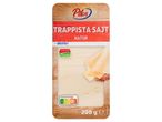 Pilos Trappista sajt, natúr, szeletelt, 200g-os kiszerelésben, Nutri-Score D jelöléssel.