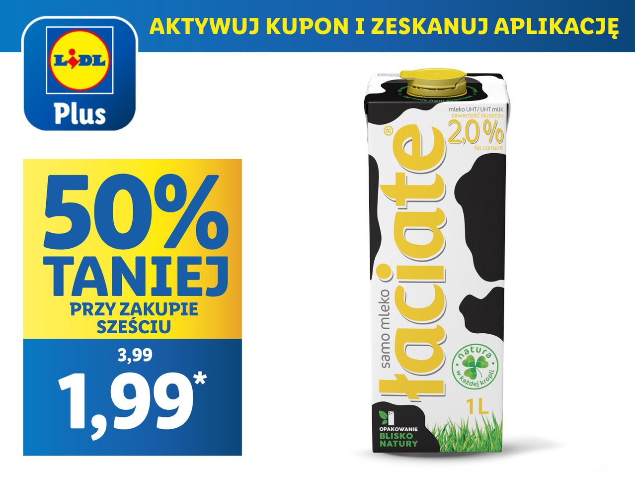 ŁACIATE Mleko UHT 2%