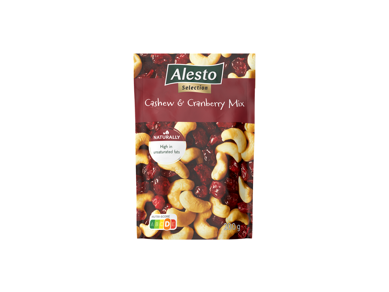 Alesto Selection Indijas riekstu un dzērveņu maisījums, 200 g, ar Nutri-Score B