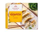Æske med japansk-inspirerede kyllingegyoza, frosne, 400g.