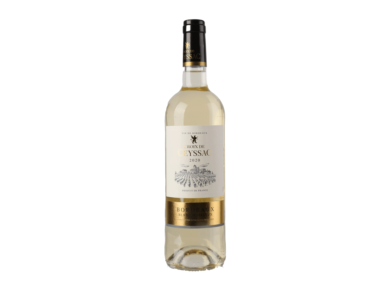 Bouteille de vin blanc Croix de Ceyssac 2020.