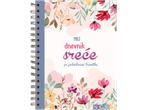Crelando® dnevnik/bojanka sa cvetnim akvarel dizajnom i tekstom „MOJ dnevnik sreće“
