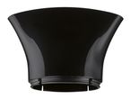 Black plastic hair dryer concentrator nozzle.