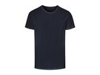 A dark navy blue men's t-shirt.