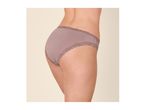 Women's ribbed briefs with lace trim in dusty pink