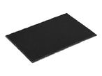 Rectangular black slate serving board with rough edges