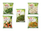 Frosne grøntsager fra Fresona: broccoli, blomkål, grønne bønner, landblanding og blandede grøntsager.