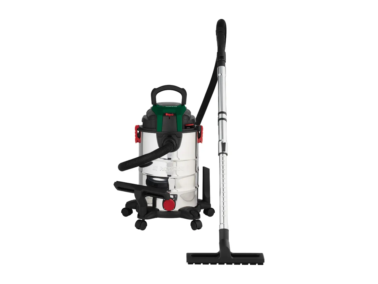 PARKSIDE wet and dry vacuum cleaner with stainless steel tank and accessories