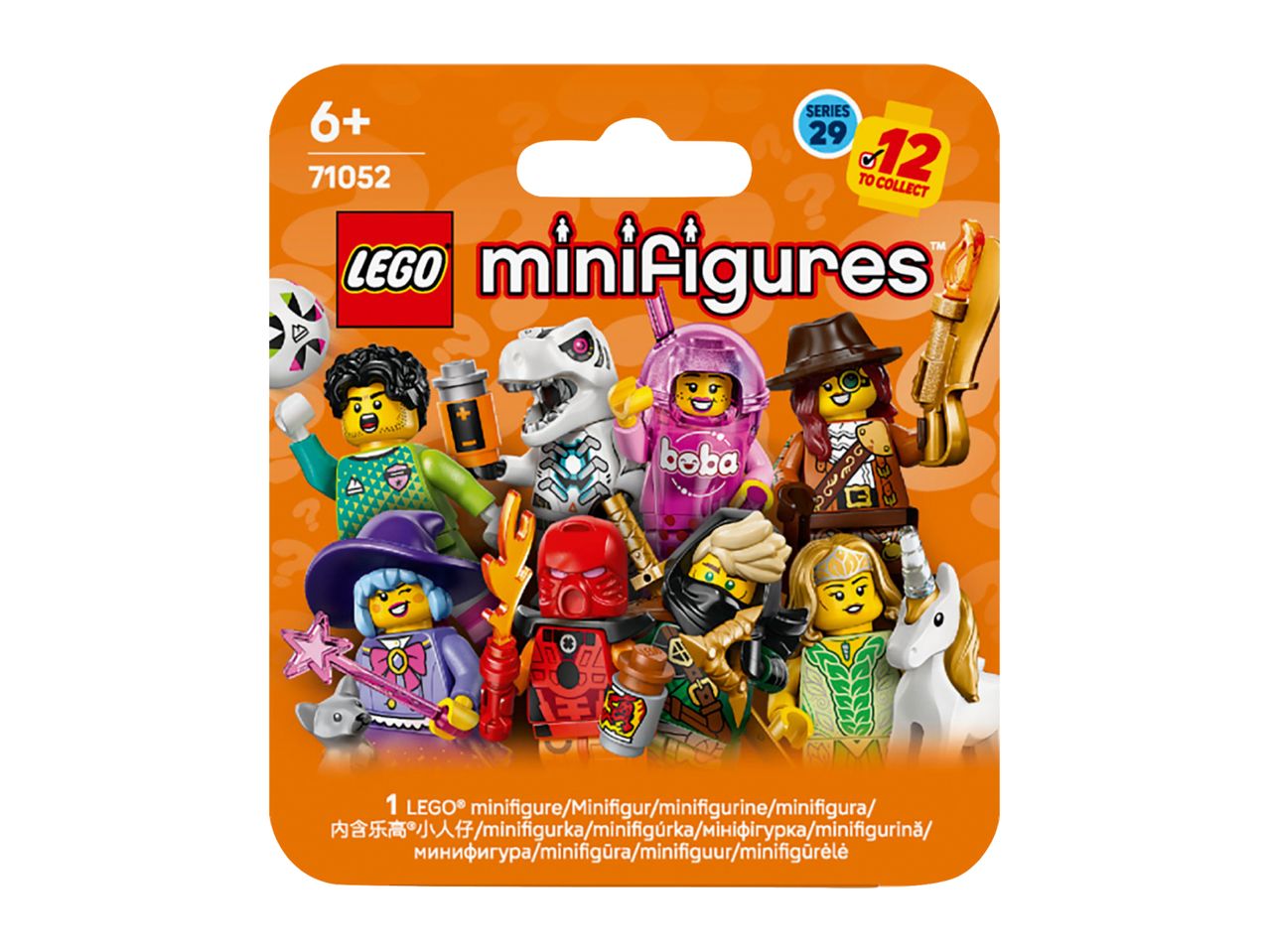 Lego Minifigures Series 29, 12 to collect, featuring various characters.
