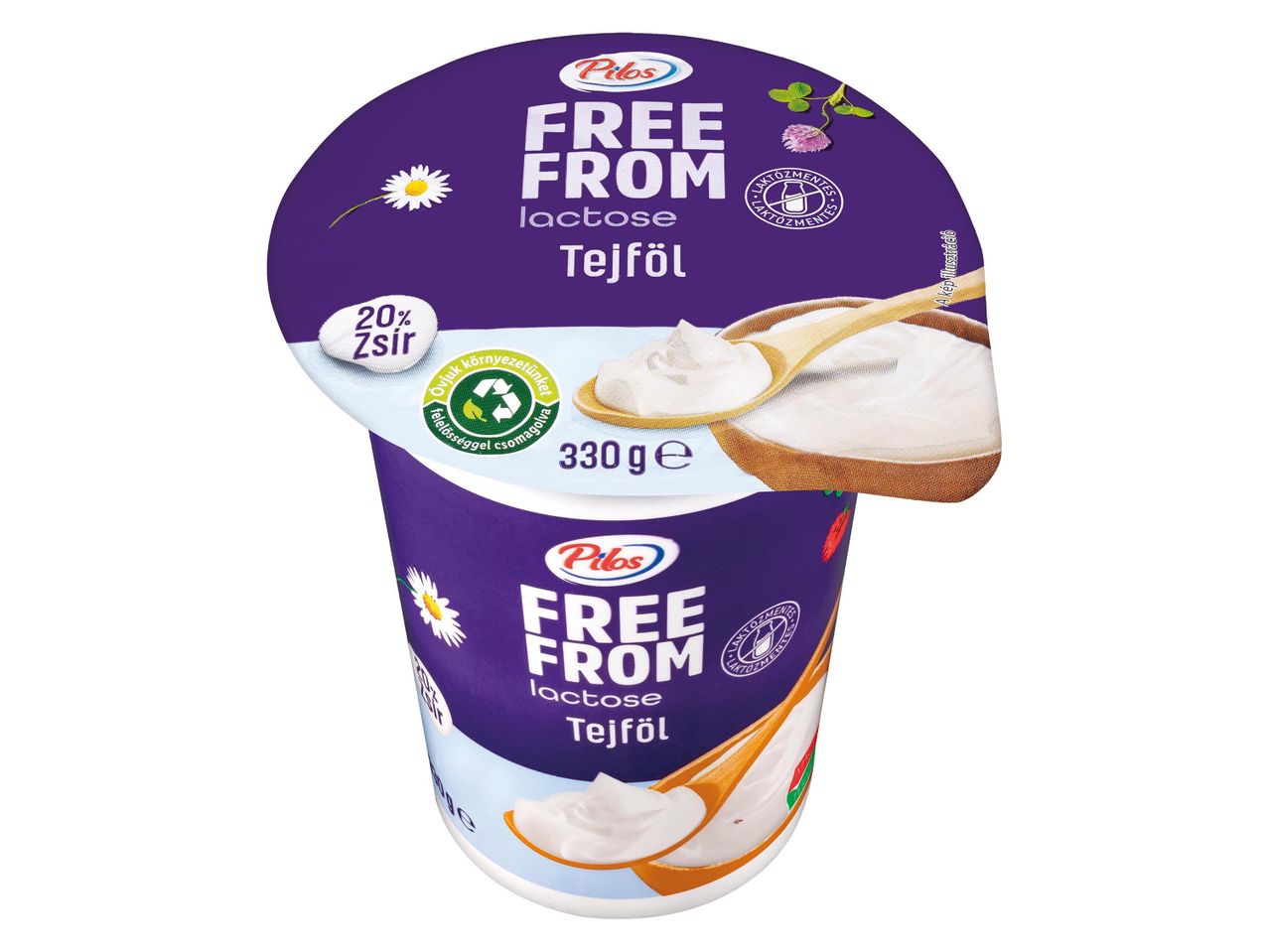 Laktózmentes Pilos Tejföl joghurt, 330g.