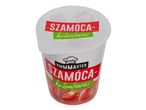 Szamoca-krém műanyag pohárban.