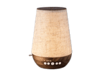 Elektrischer Aroma-Diffuser in Holzoptik mit Stoffschirm und Timerfunktion