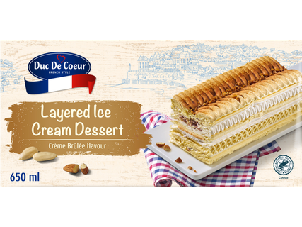 Lody warstwowe o smaku crème brûlée