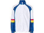Men's Lidl tracksuit top, white with blue, red, and yellow accents