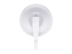 A clear suction cup with a pointed plastic applicator.