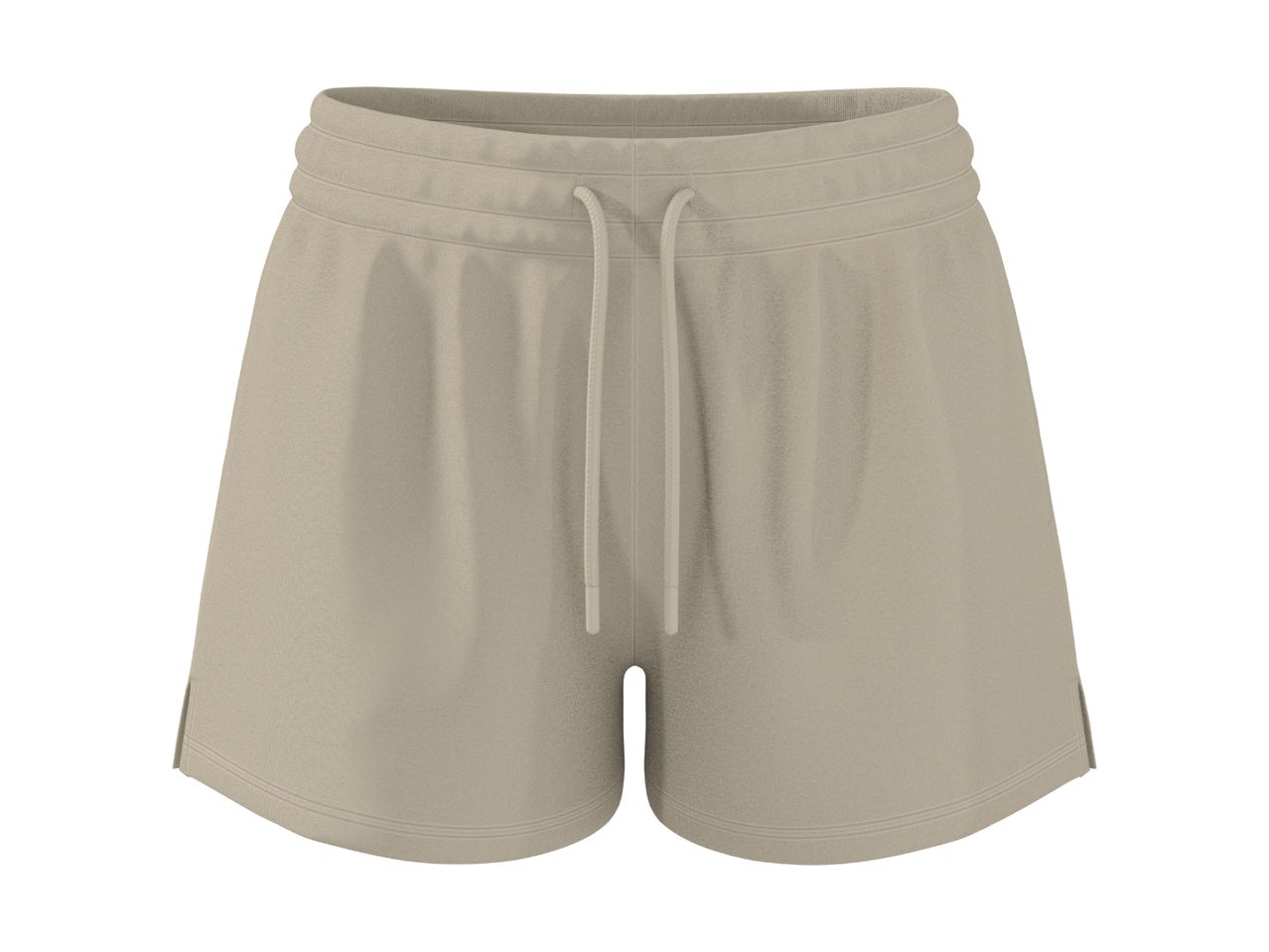 Beige shorts med snøre i taljen.