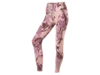 Leggings desportivas de senhora CRIVIT com padrão marmoreado rosa e castanho