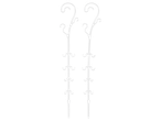 Dois suportes brancos de plástico para plantas de jardim Parkside.