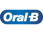 Oral-B Logo: Der Markenname in Weiß auf blauem Hintergrund.