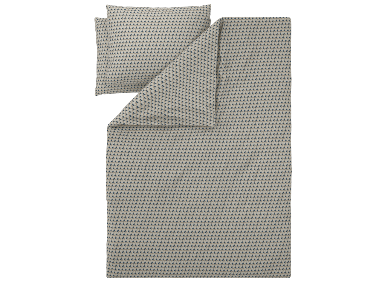 LIVARNO home Renforcé Duvet Cover Set with a geometric pattern.