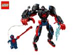 Spider-Man mech and minifigure with web and staff