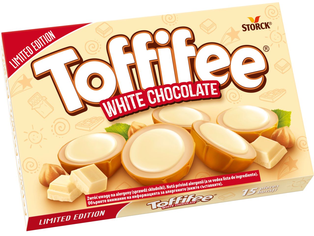 Ограничена серия бонбони Toffifee с бял шоколад и лешници от Storck.