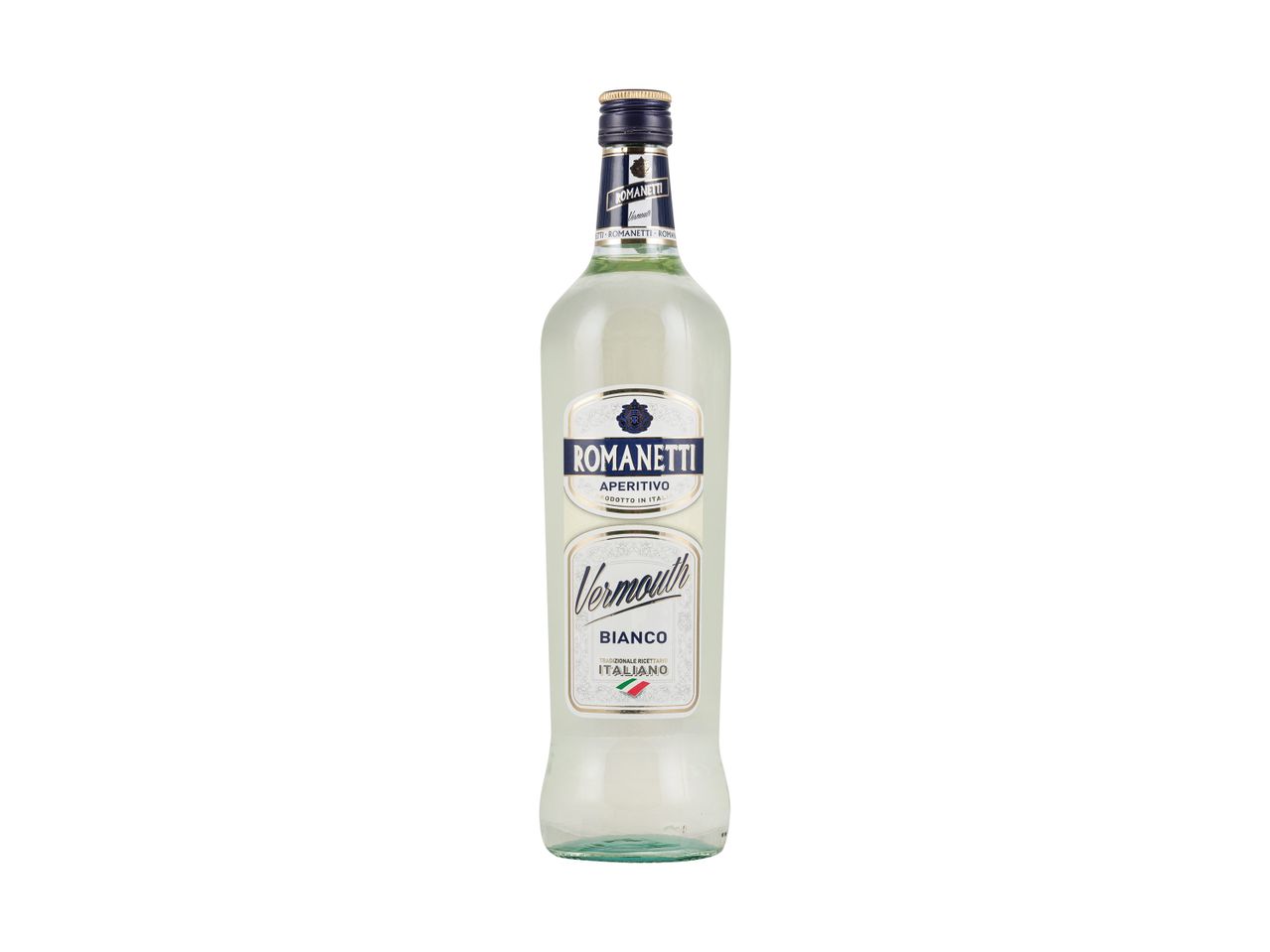 Romanetti baltojo vermuto butelis, itališkas aperityvas.